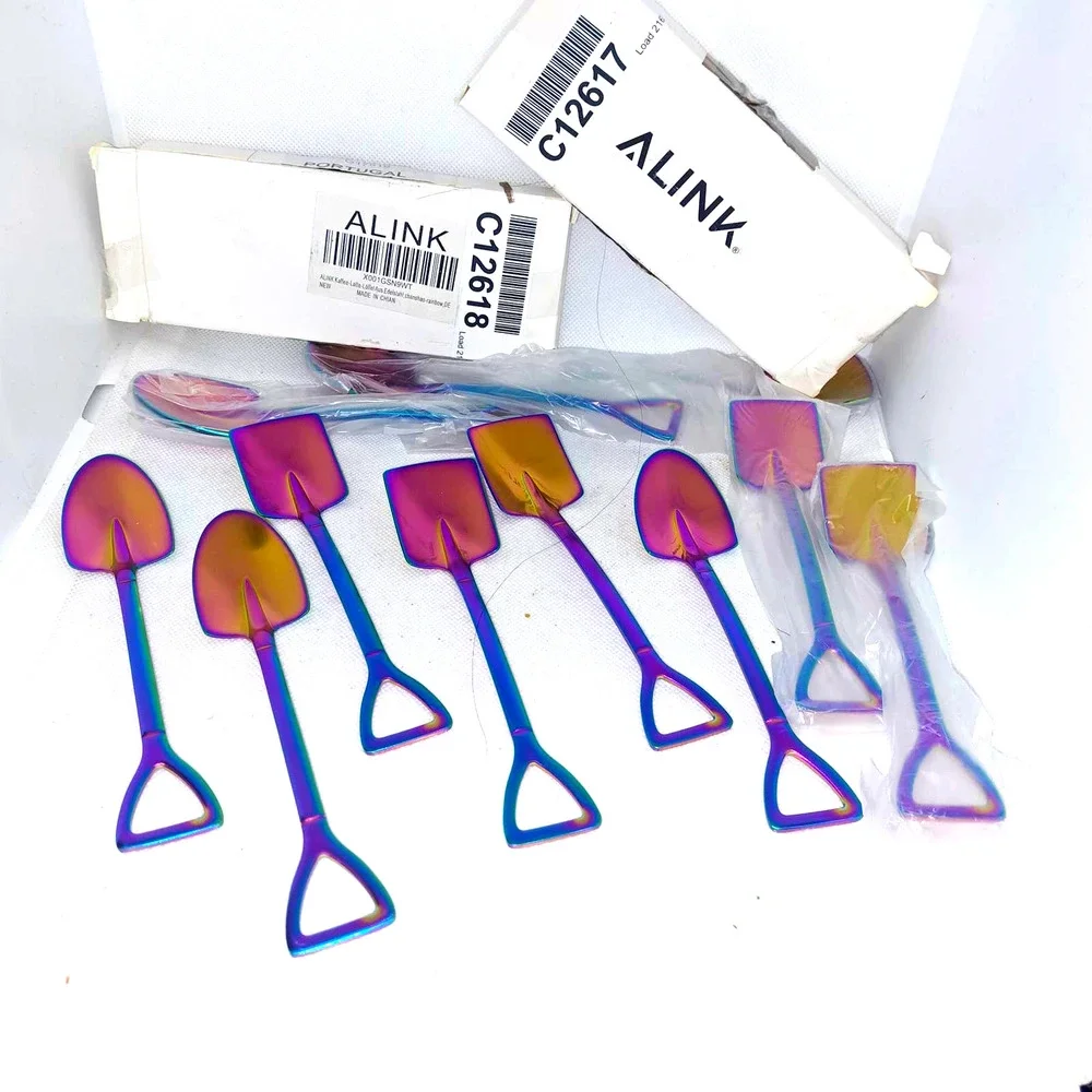 NIB from Portugal 12Pc STAINLESS STEEL Coffee Latte -dessert - FUN Spoons